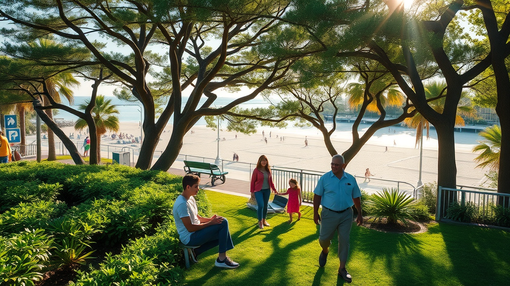 Family enjoying activities at Breakers Oceanfront Park