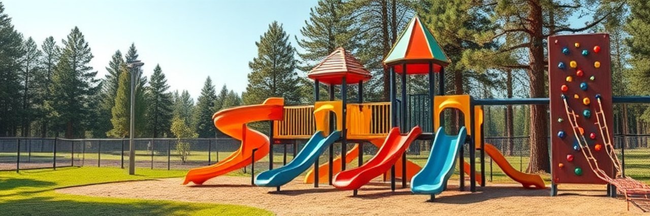 Vibrant playground near Tomoka River for outdoor activities.